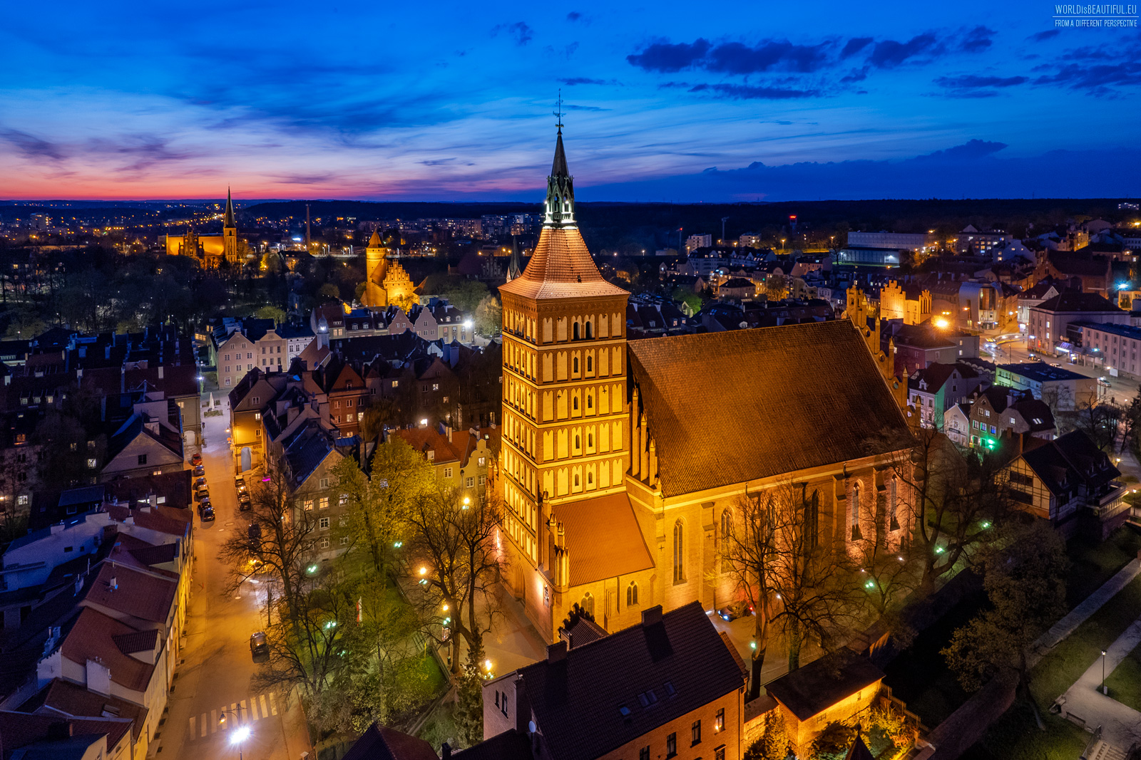 Widok miasta Olsztyn